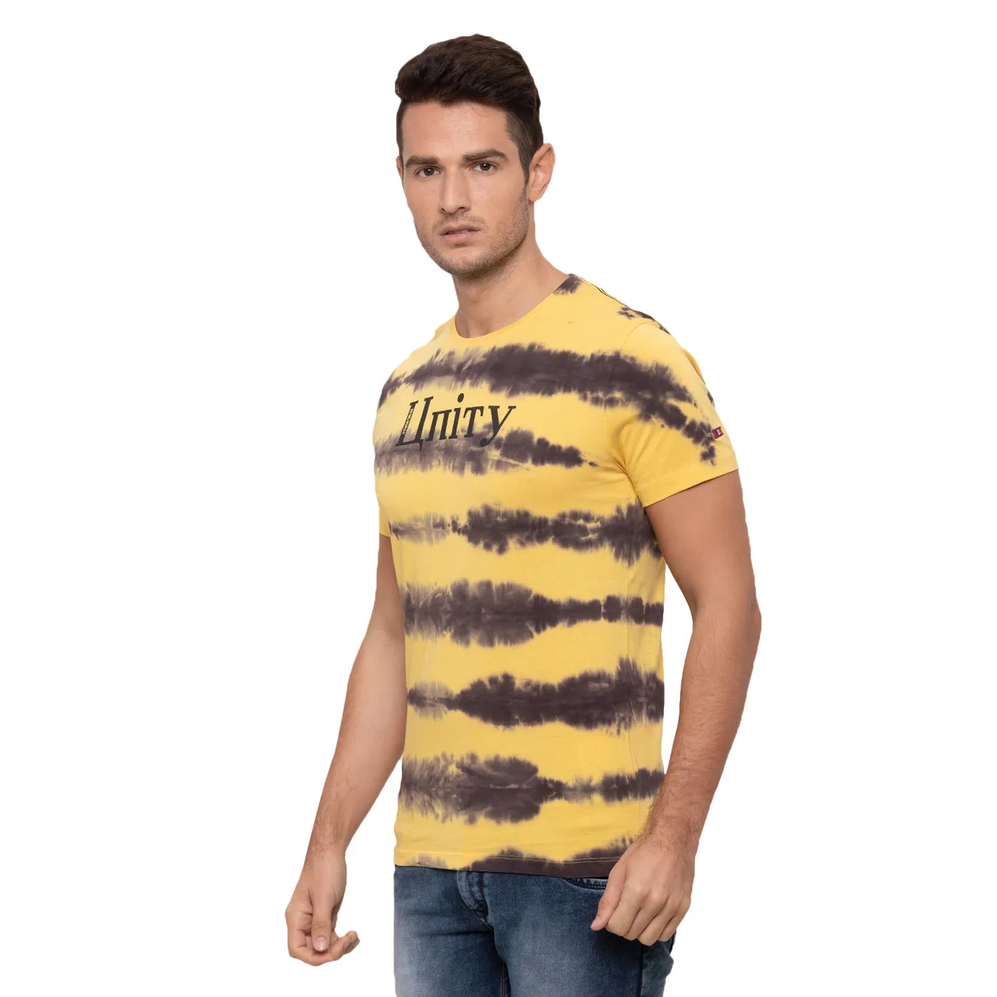 Yellow Regular Fit Round Neck Men's T-Shirt by Being Human Clothing