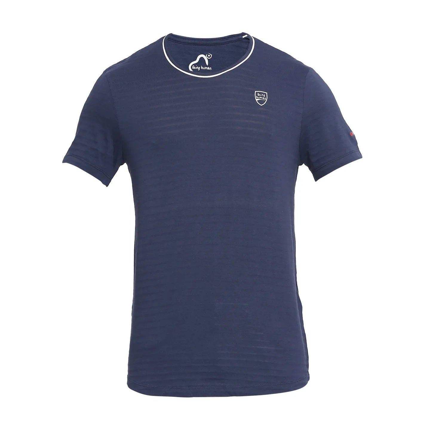 Mood Navy Regular Fit Round Neck Men's T-Shirt by Being Human Clothing