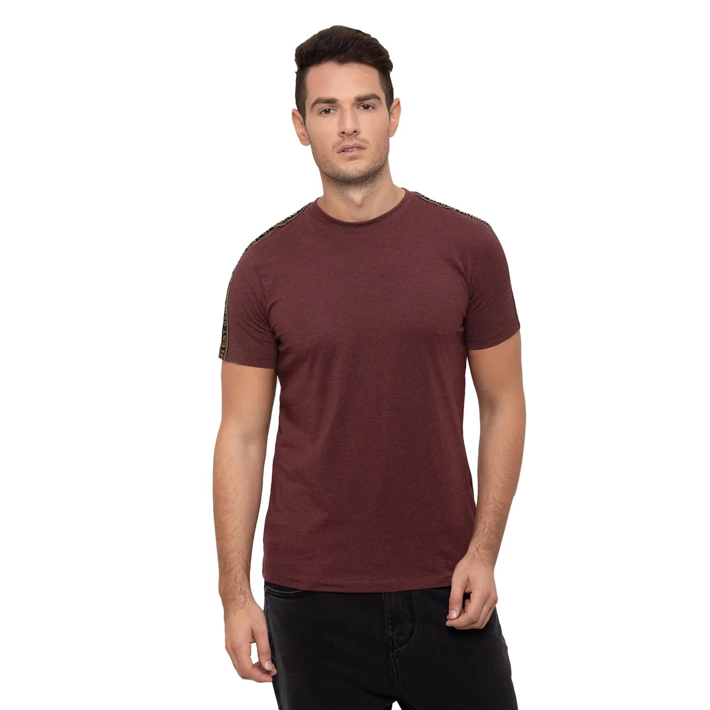 Red Regular Fit Men's Short Sleeves T-Shirt by Being Human Clothing