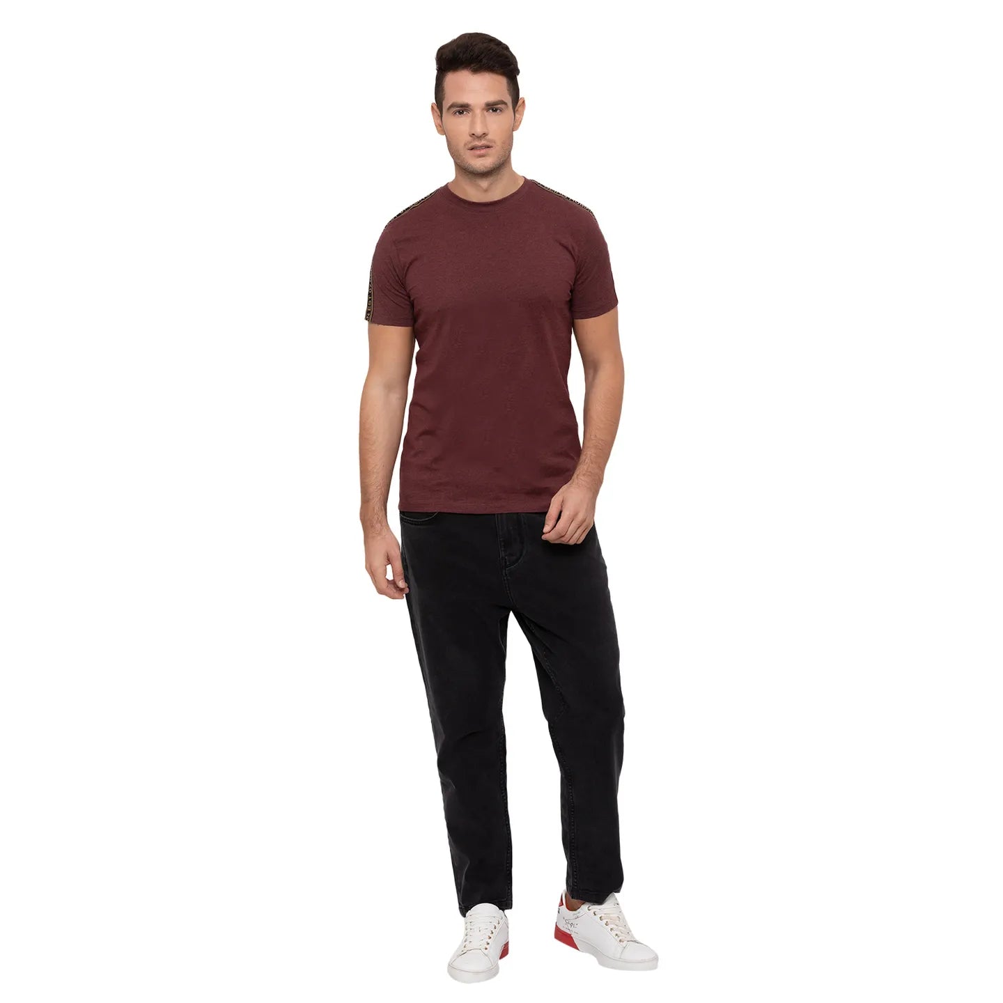 Red Regular Fit Men's Short Sleeves T-Shirt by Being Human Clothing