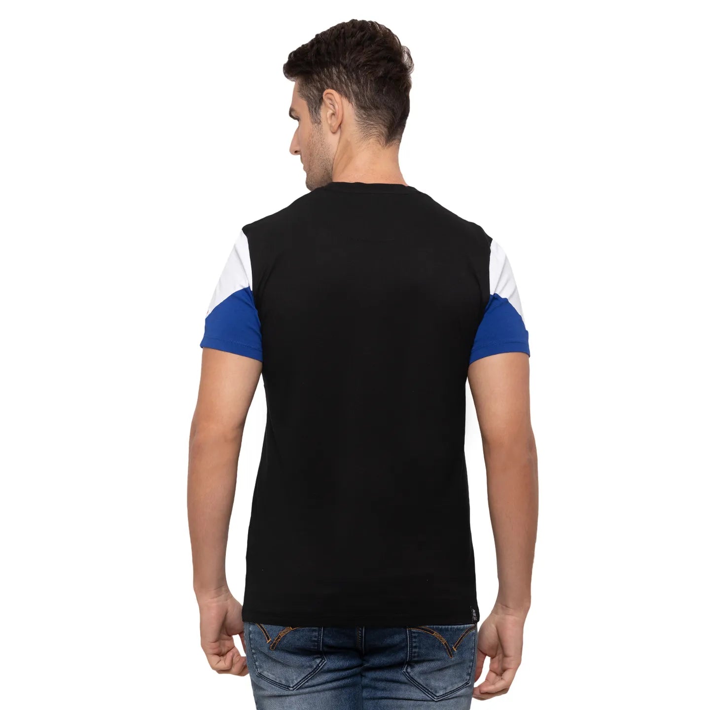 Black Boxy Over Sized Fit Round Neck Men's T-Shirt by Being Human Clothing