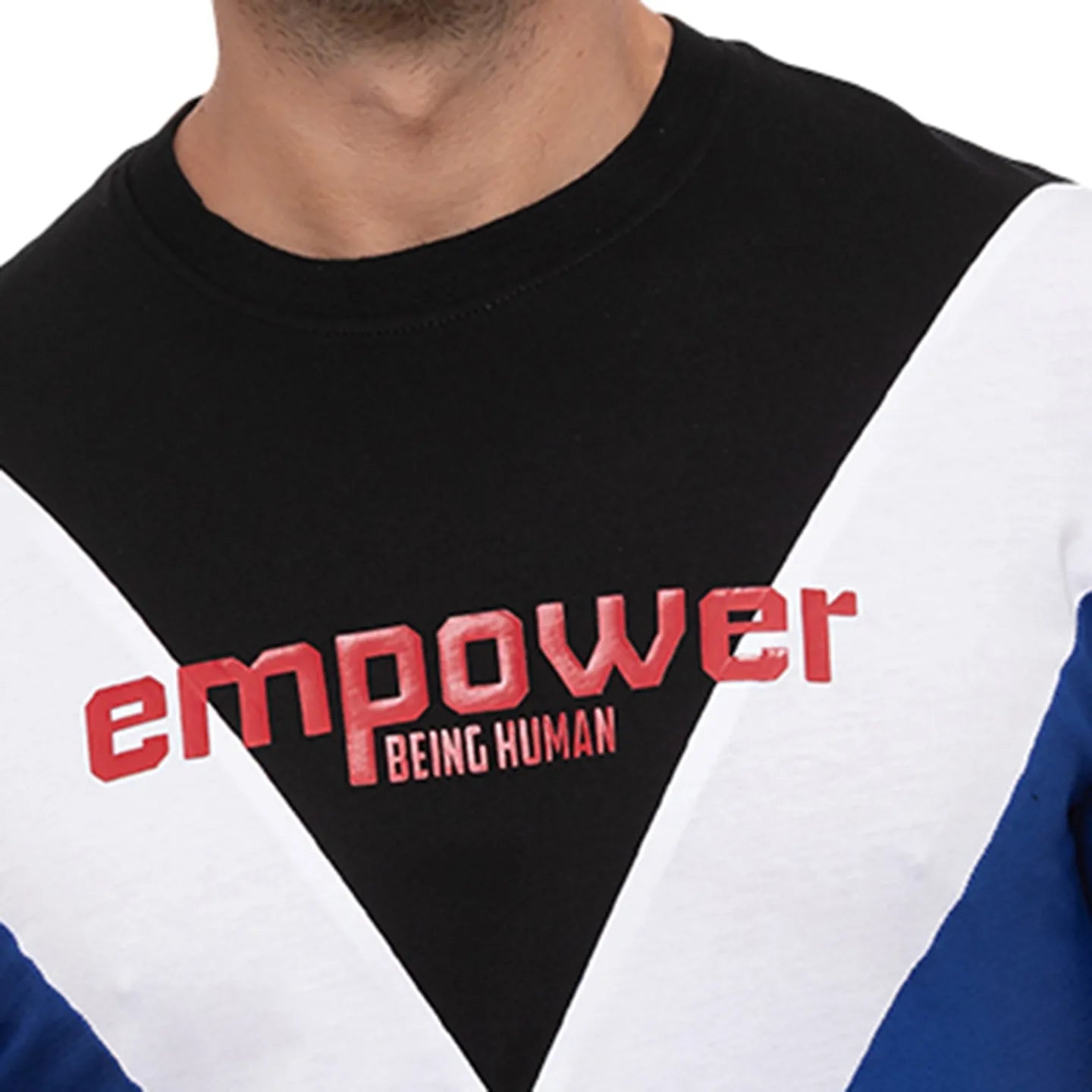 Black Boxy Over Sized Fit Round Neck Men's T-Shirt by Being Human Clothing