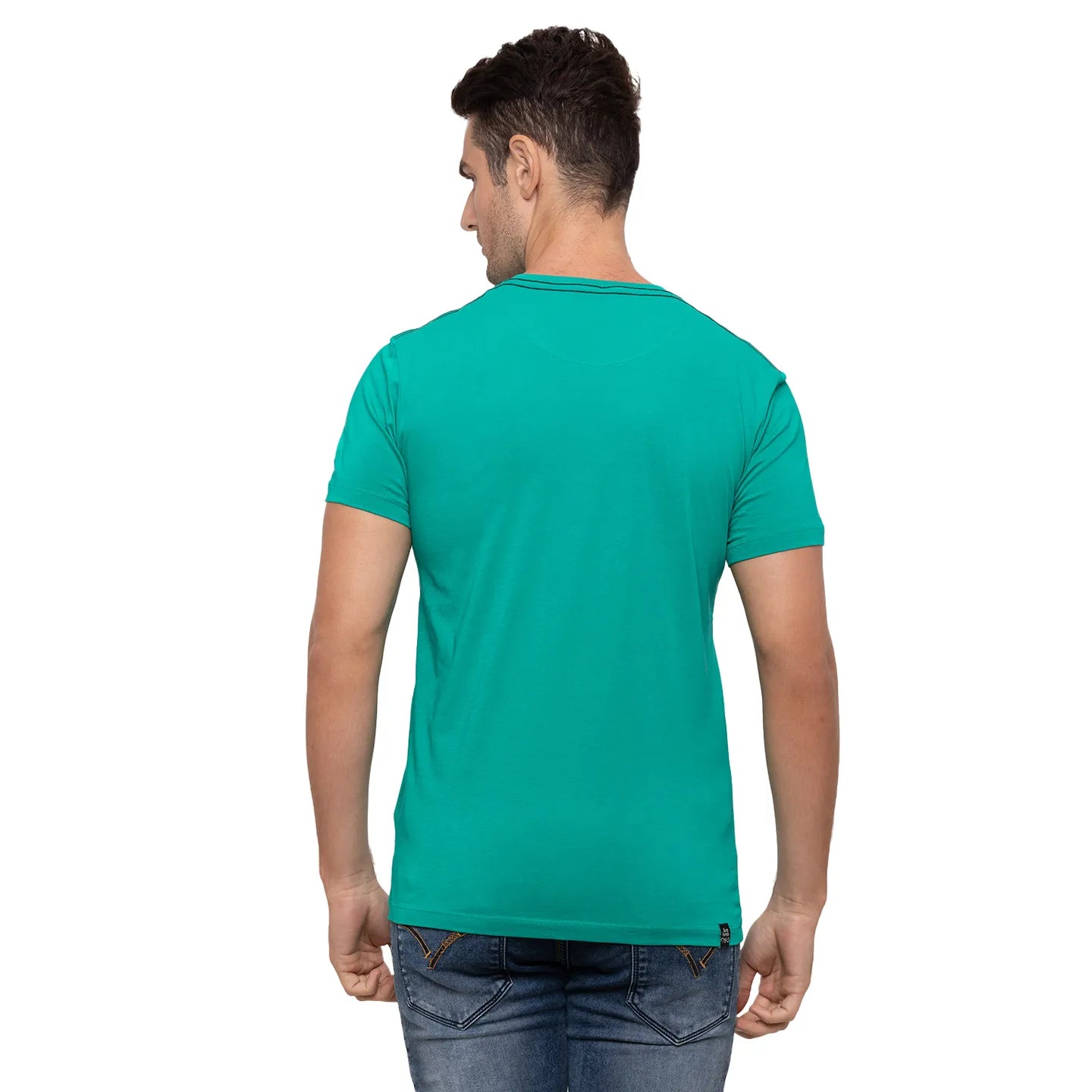 Deep Green Regular Fit Round Neck Mens' T-Shirt by Being Human Clothing