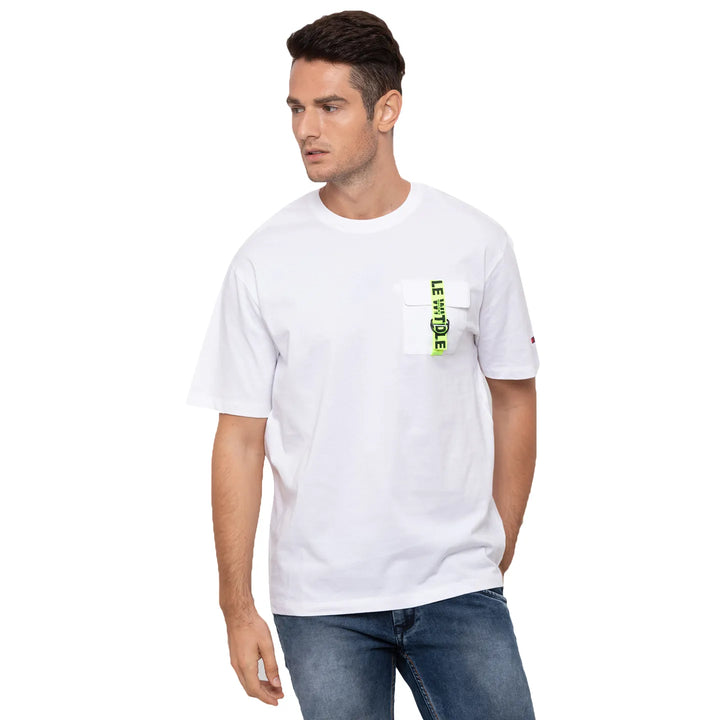 White Regular Fit Men's Short Sleeves T-Shirt by Being Human Clothing