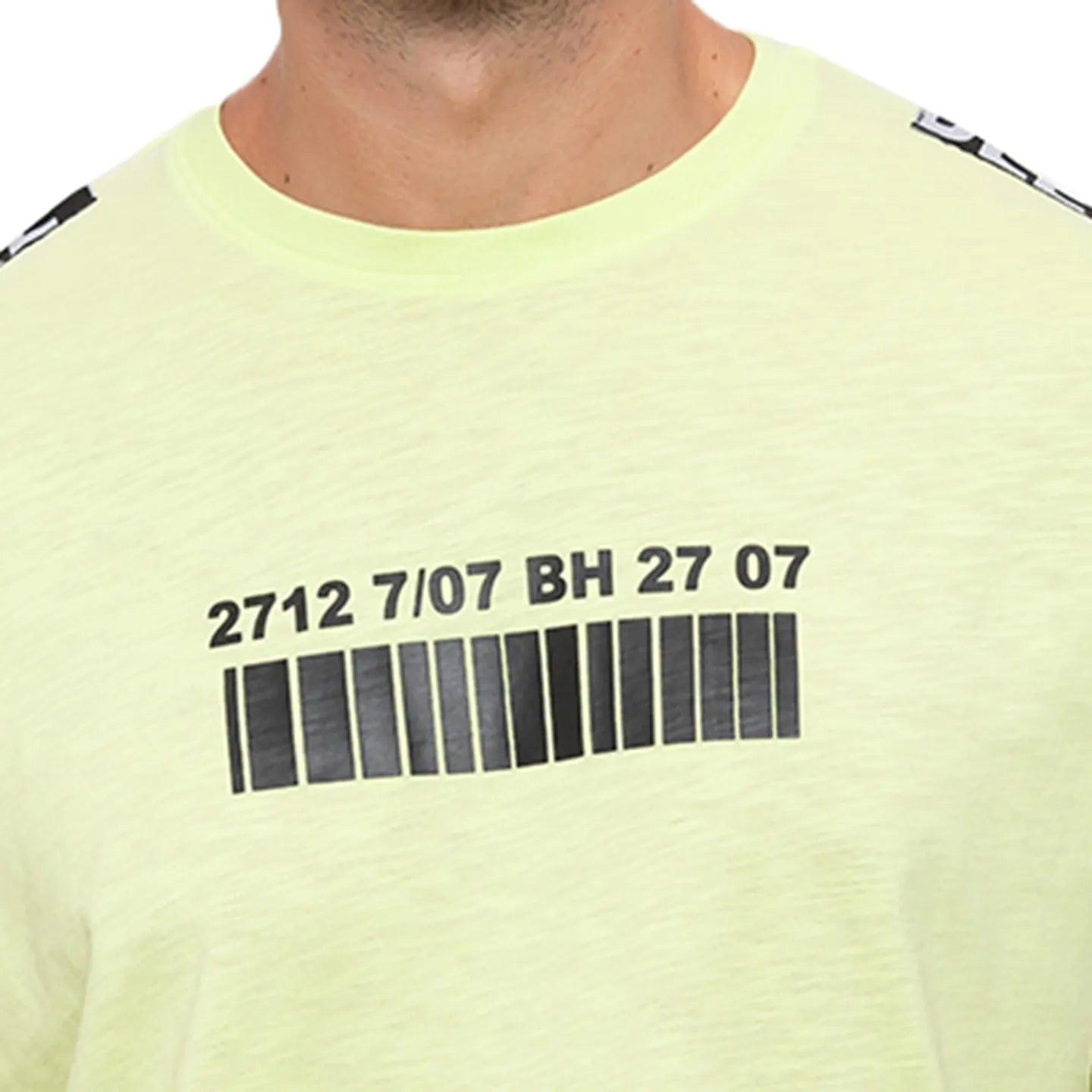 Neon Yellow Over Sized Fit Round Neck Men's T-Shirt by Being Human Clothing