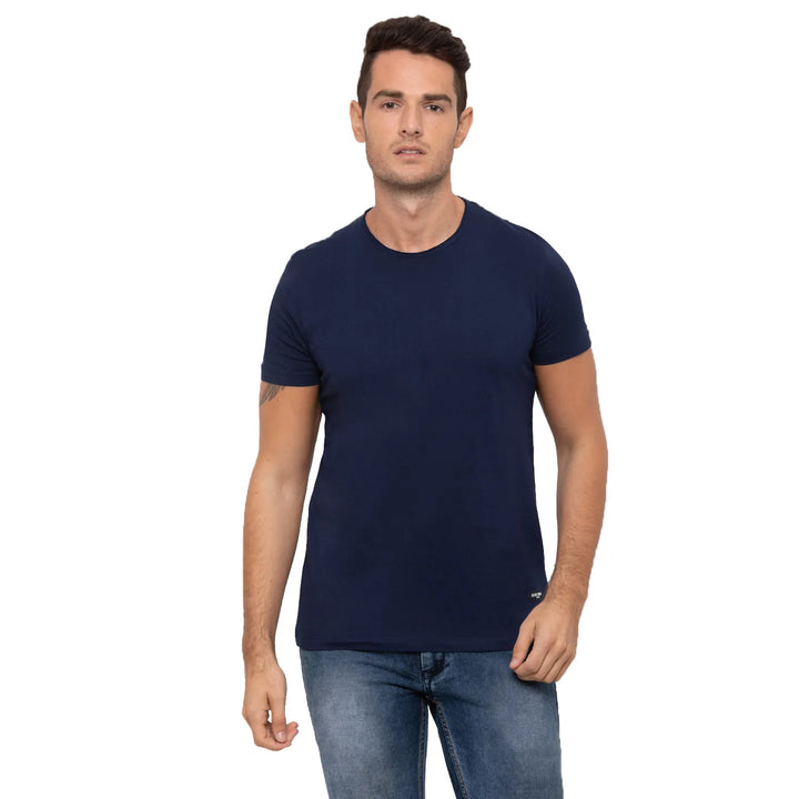 Blue Regular Fit Men's T-Shirt by Being Human Clothing