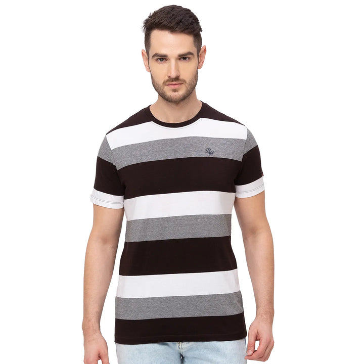Black Regular Fit Men's Short Sleeves T-Shirt by Being Human Clothing