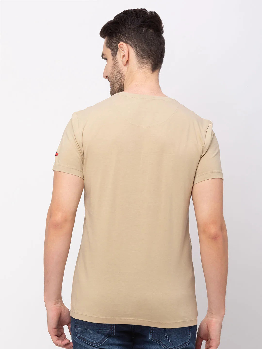 Stone Regular Fit Round Neck Men's T-Shirt by Being Human Clothing