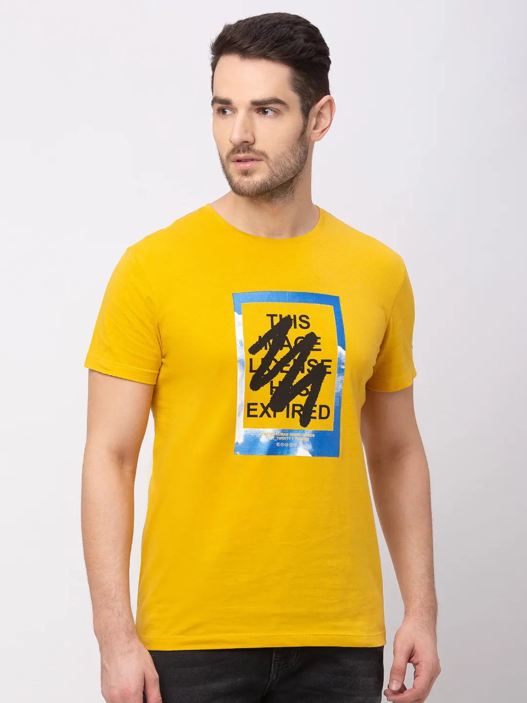 Banana Regular Fit Round Neck Men's T-Shirt by Being Human Clothing