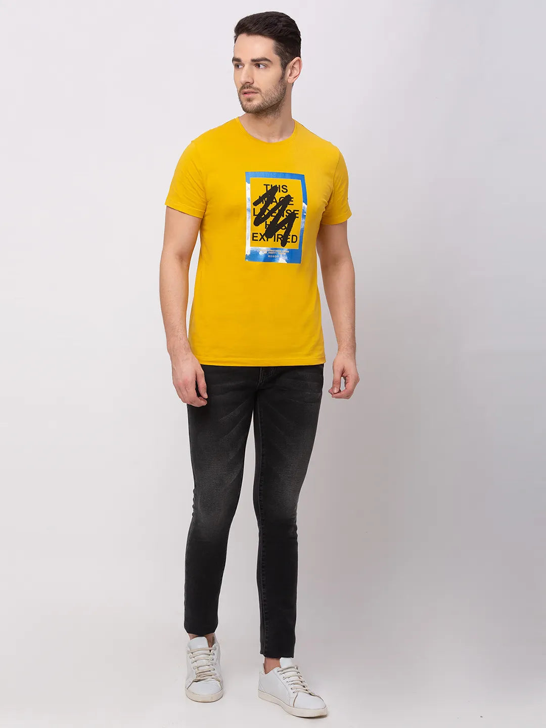 Banana Regular Fit Round Neck Men's T-Shirt by Being Human Clothing
