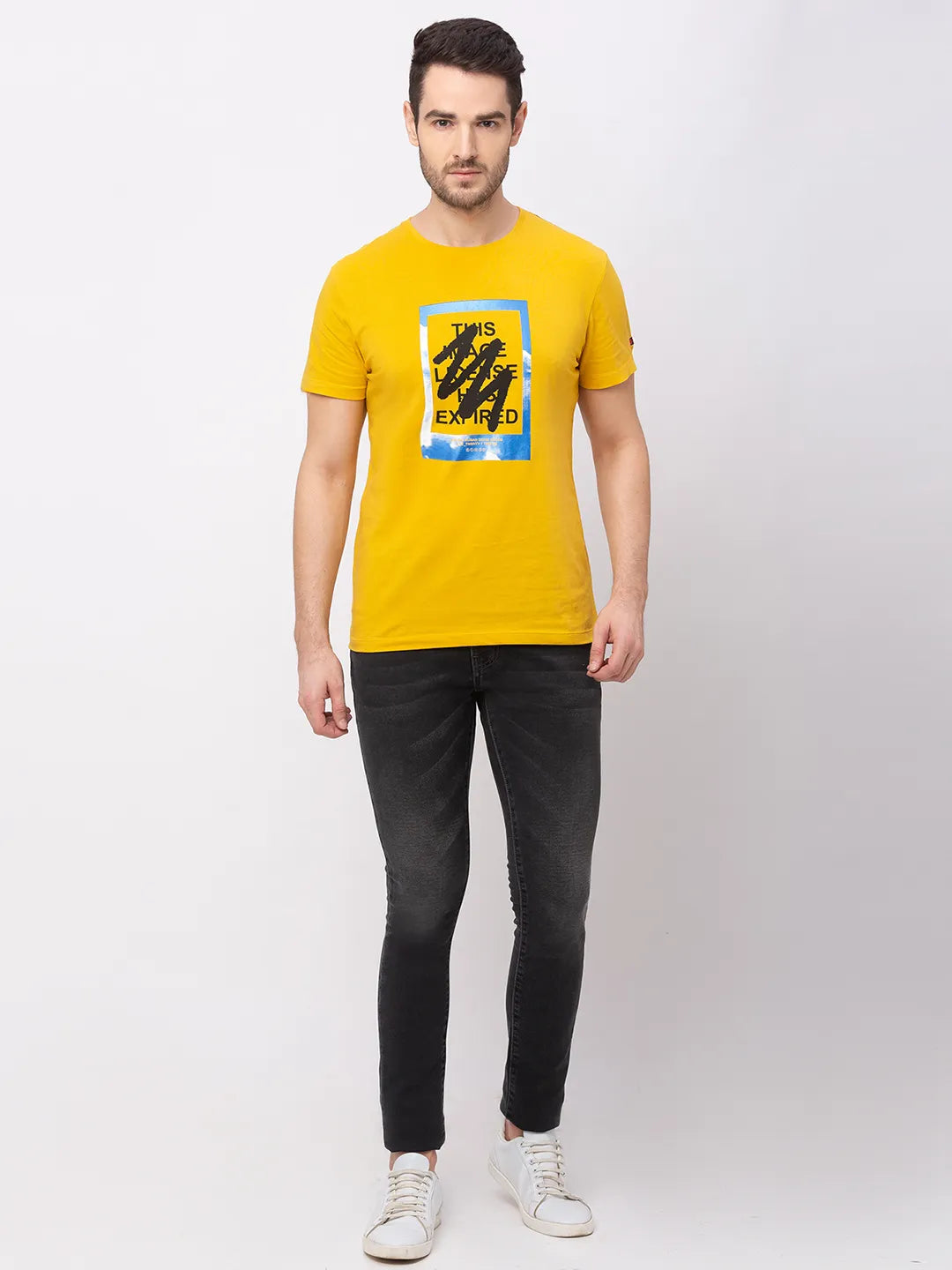 Banana Regular Fit Round Neck Men's T-Shirt by Being Human Clothing