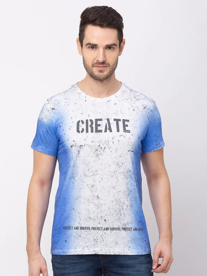 White Regular Fit Men's Short Sleeves T-Shirt by Being Human Clothing