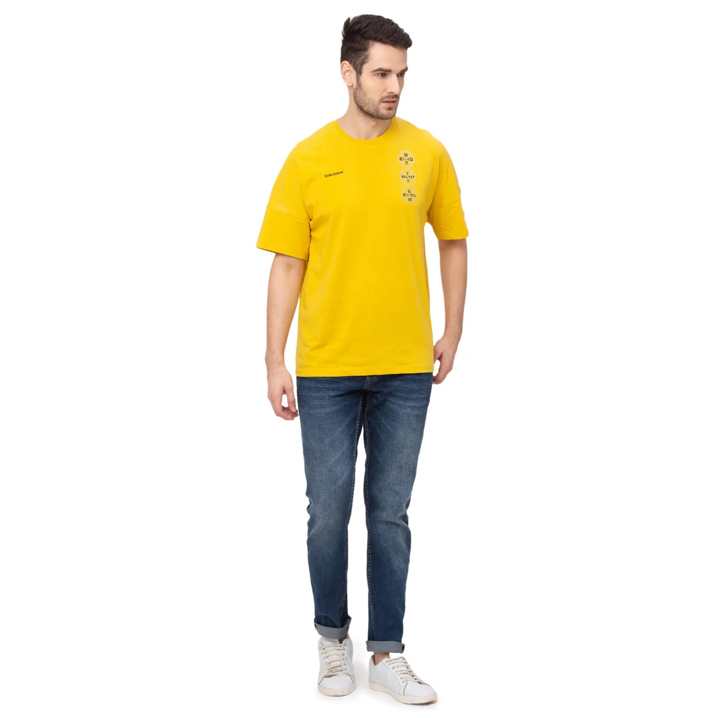 Sulfer Regular Fit Round Neck Men's T-Shirt by Being Human Clothing
