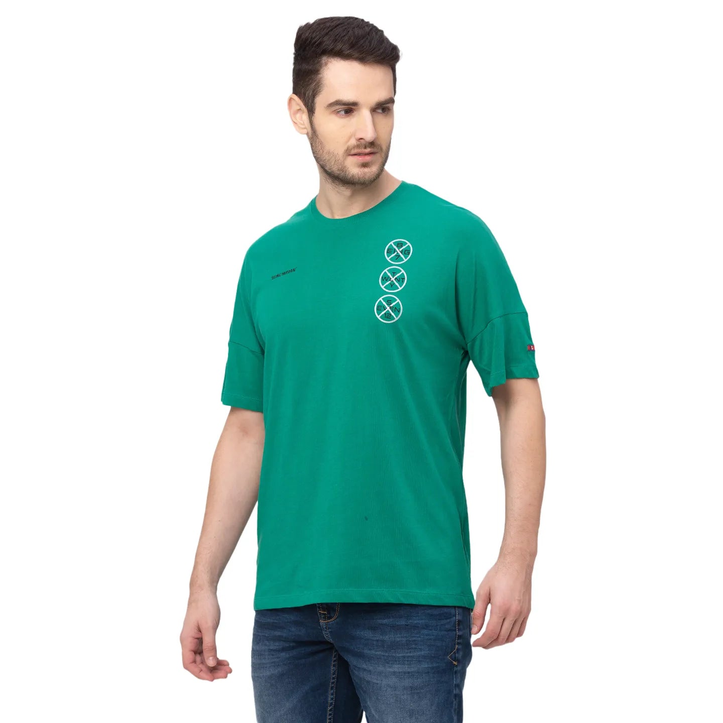 Being Human Clothing Men Regular Fit Crew Neck T-Shirts-Vivid Green