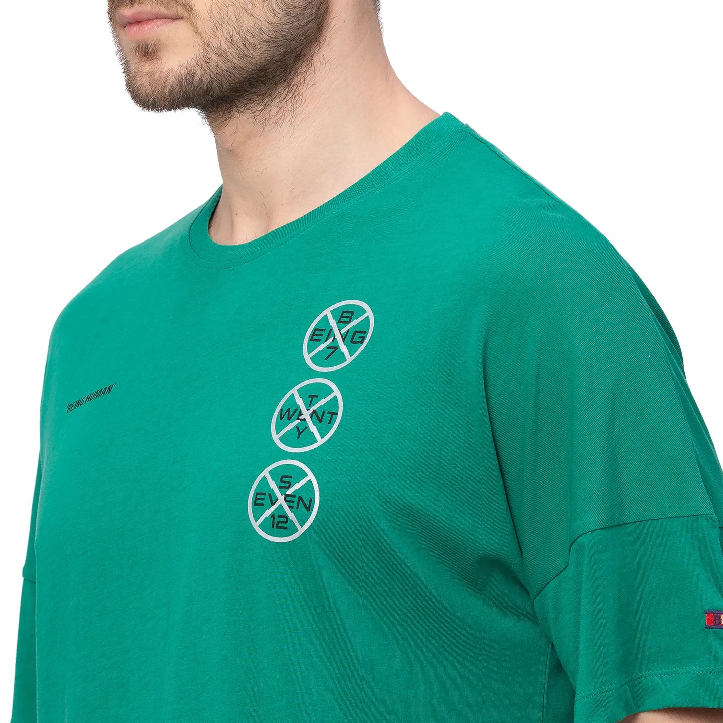 Being Human Clothing Men Regular Fit Crew Neck T-Shirts-Vivid Green
