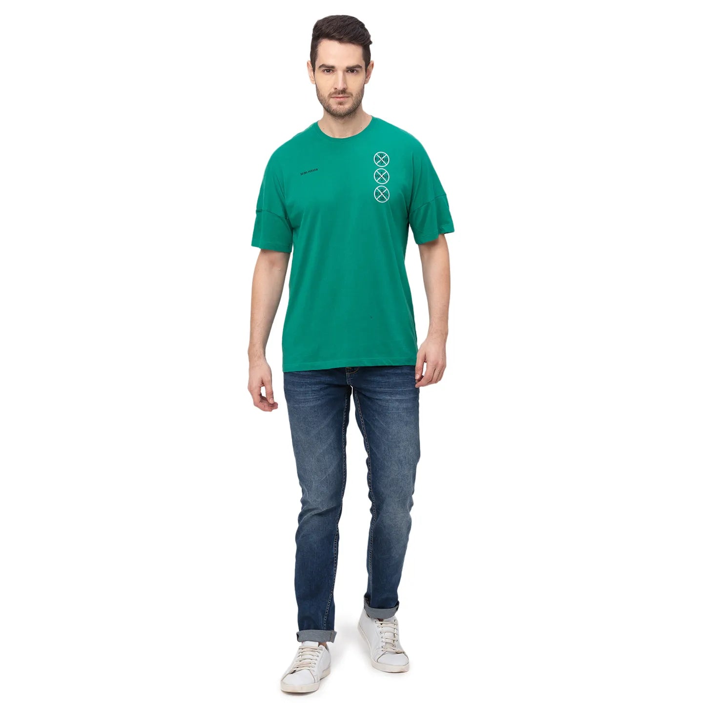 Being Human Clothing Men Regular Fit Crew Neck T-Shirts-Vivid Green