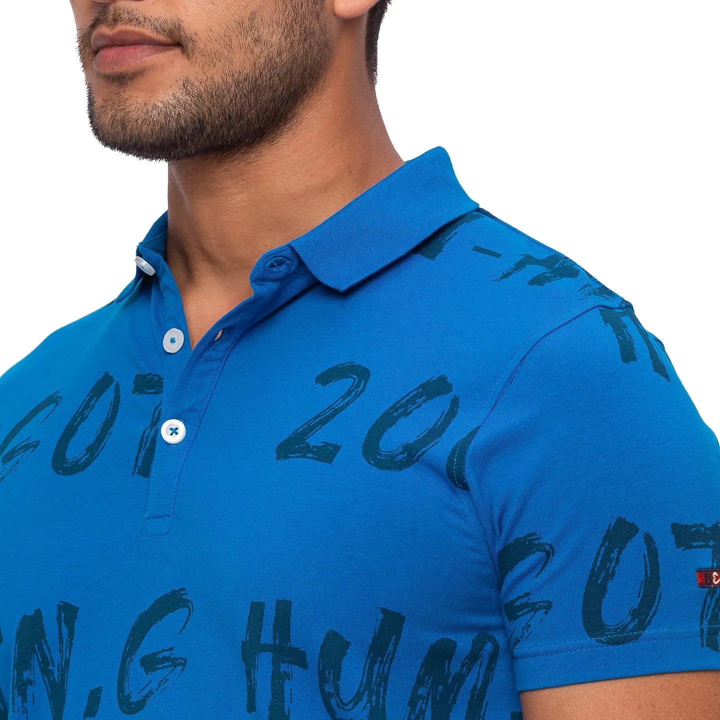 Being Human Clothing Men Regular Fit Crew Neck T-Shirts-Surf Blue