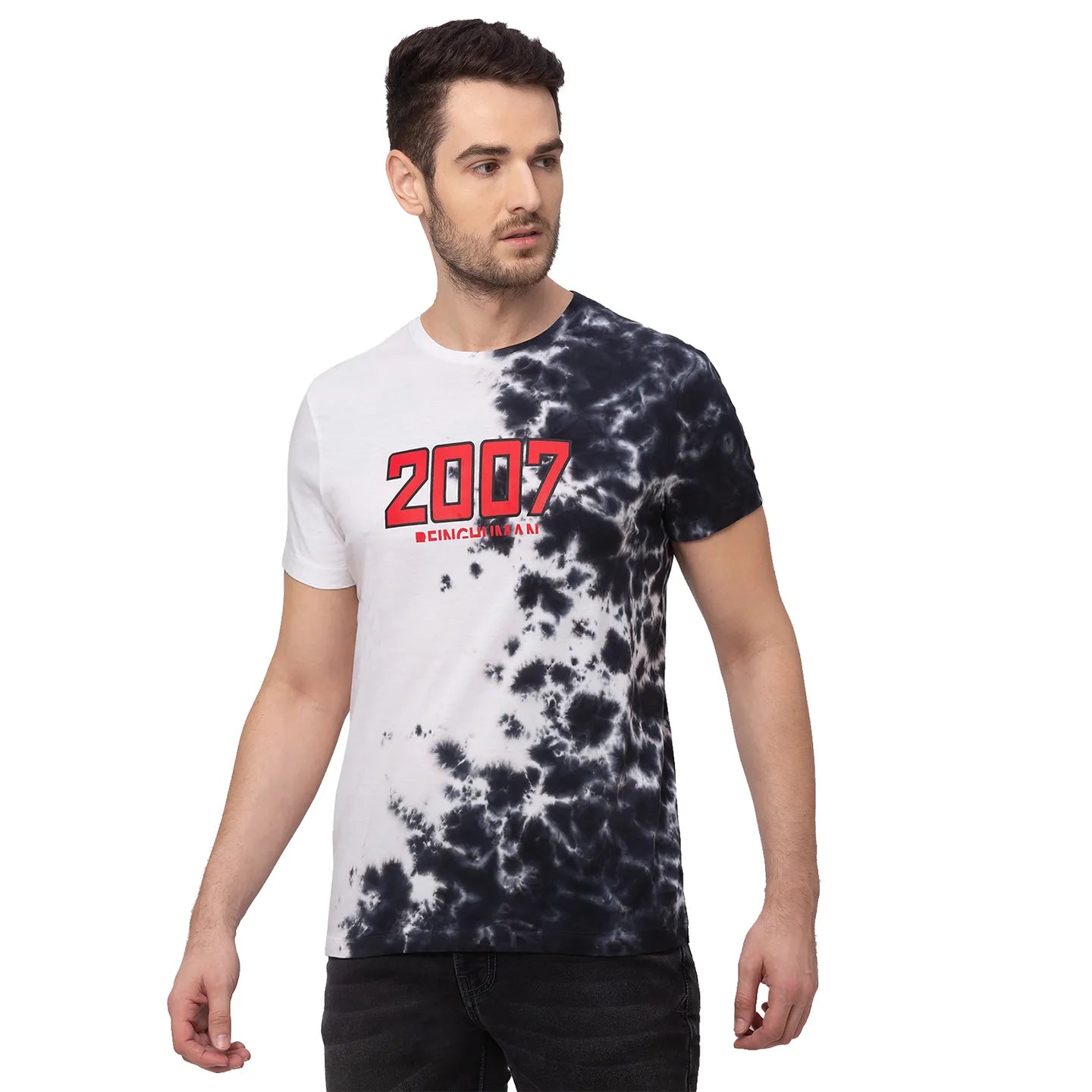 White Regular Fit Men's Short Sleeves T-Shirt by Being Human Clothing