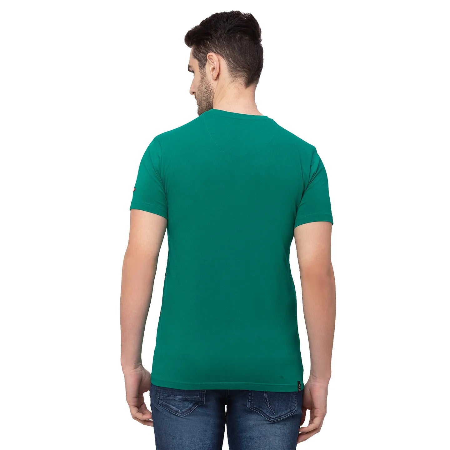 Green Regular Fit Men's Short Sleeves T-Shirt by Being Human Clothing