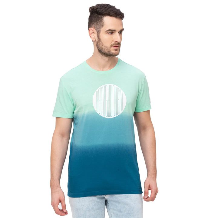 Blue Regular Fit Men's Short Sleeves T-Shirt by Being Human Clothing