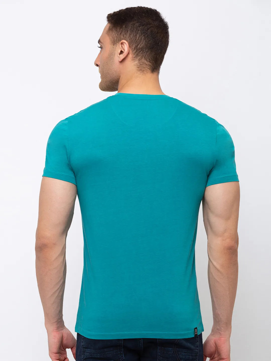 Green Regular Fit Men's Short Sleeves T-Shirt by Being Human Clothing