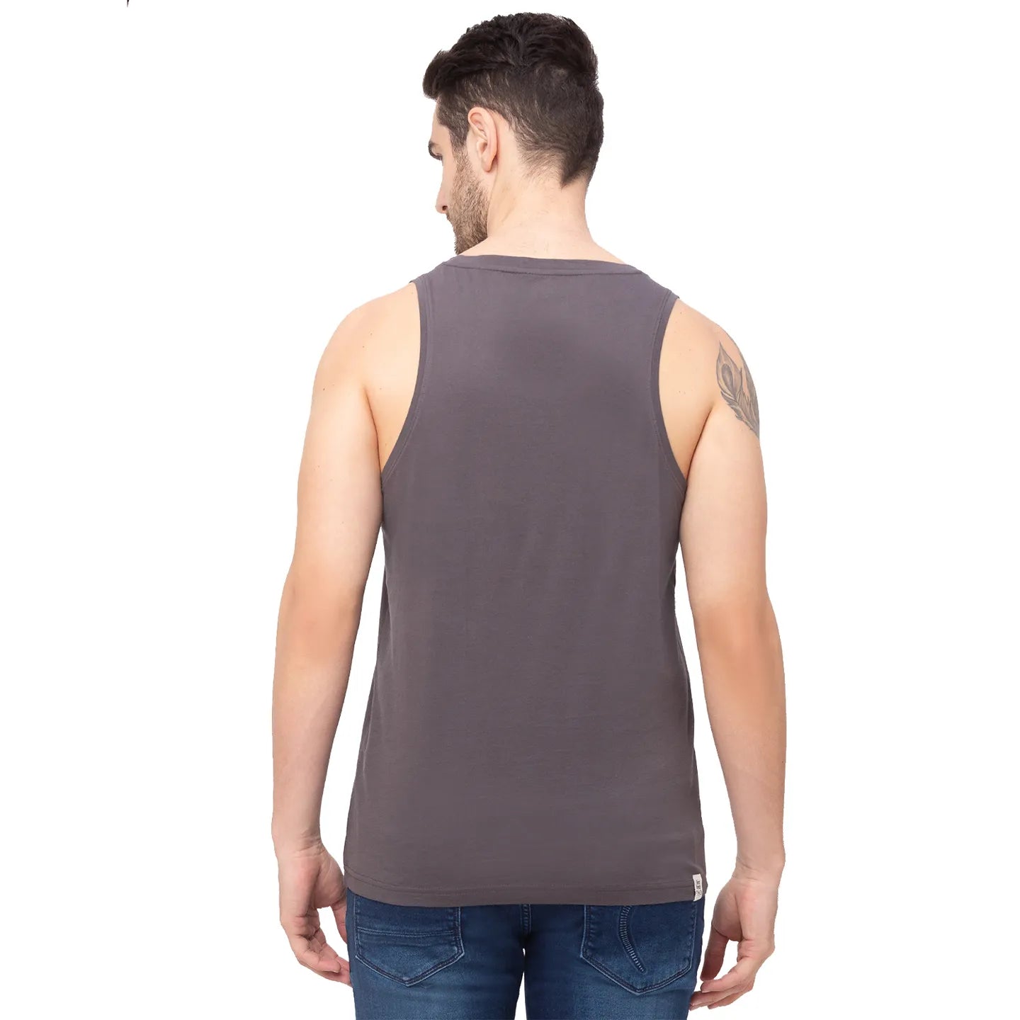 Charcoal Regular Fit Round Neck Men's T-Shirt by Being Human Clothing