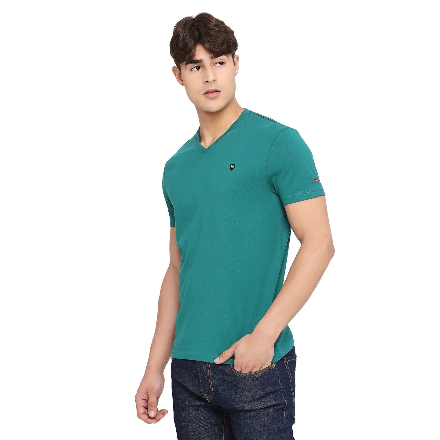 Blue Regular Fit Men's Short Sleeves T-Shirt by Being Human Clothing