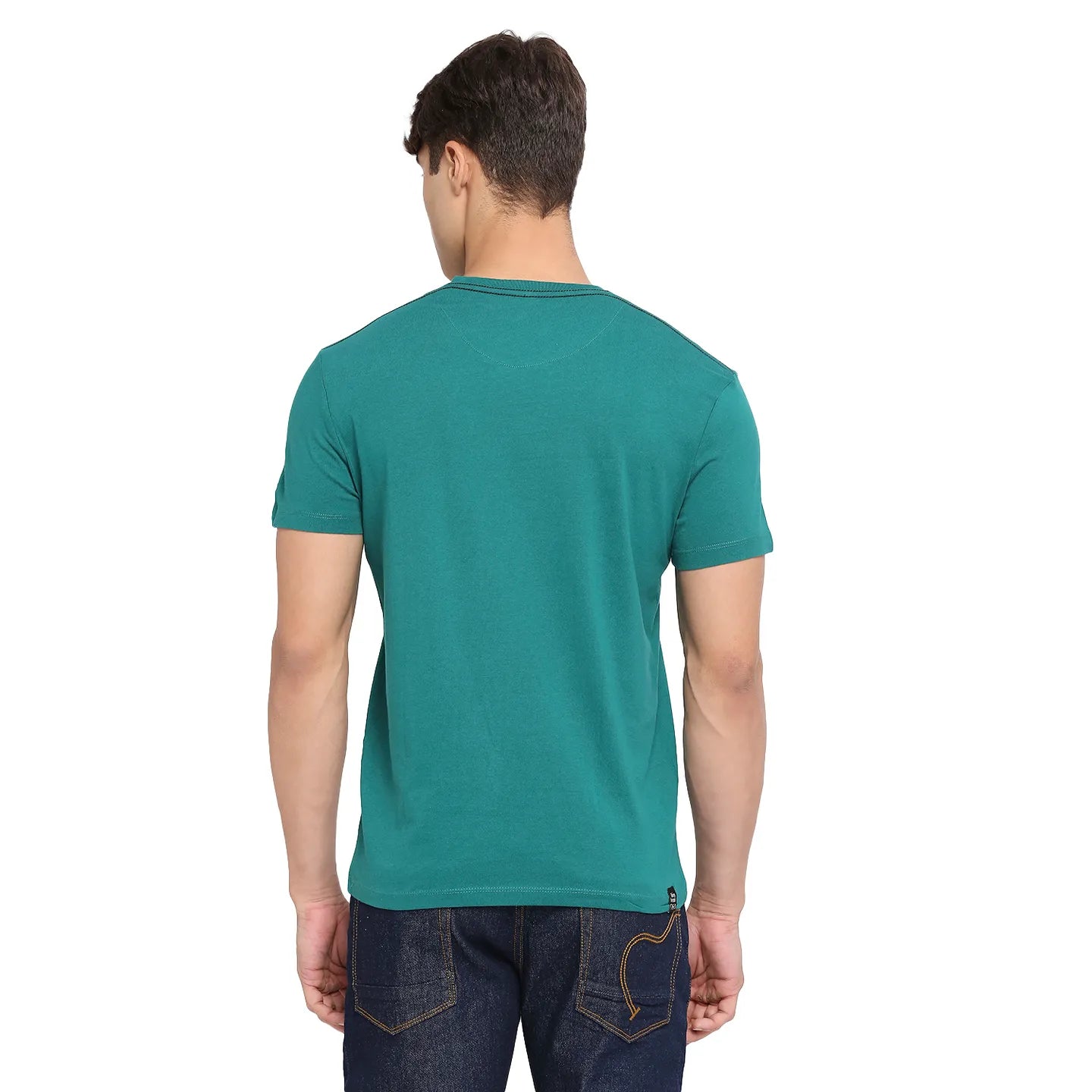Blue Regular Fit Men's Short Sleeves T-Shirt by Being Human Clothing