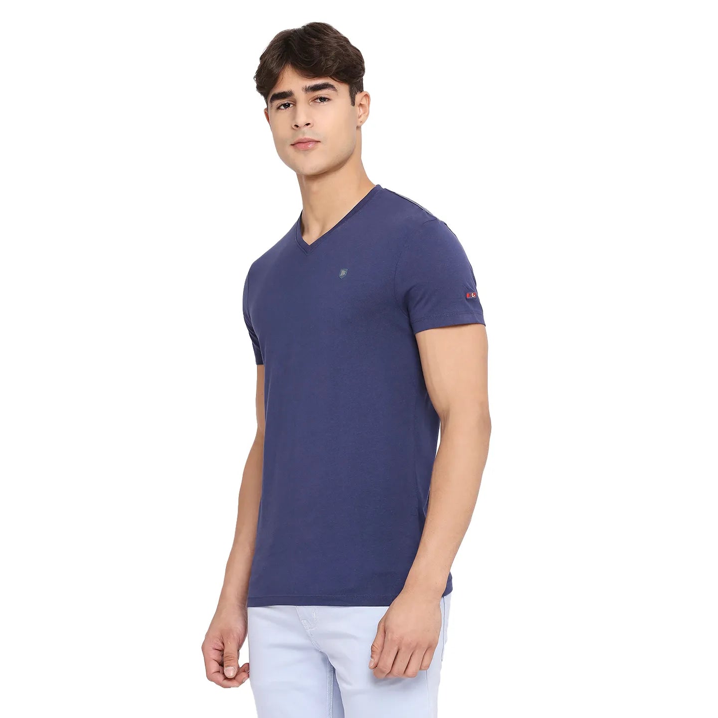 Blue Regular Fit Men's Short Sleeves T-Shirt by Being Human Clothing