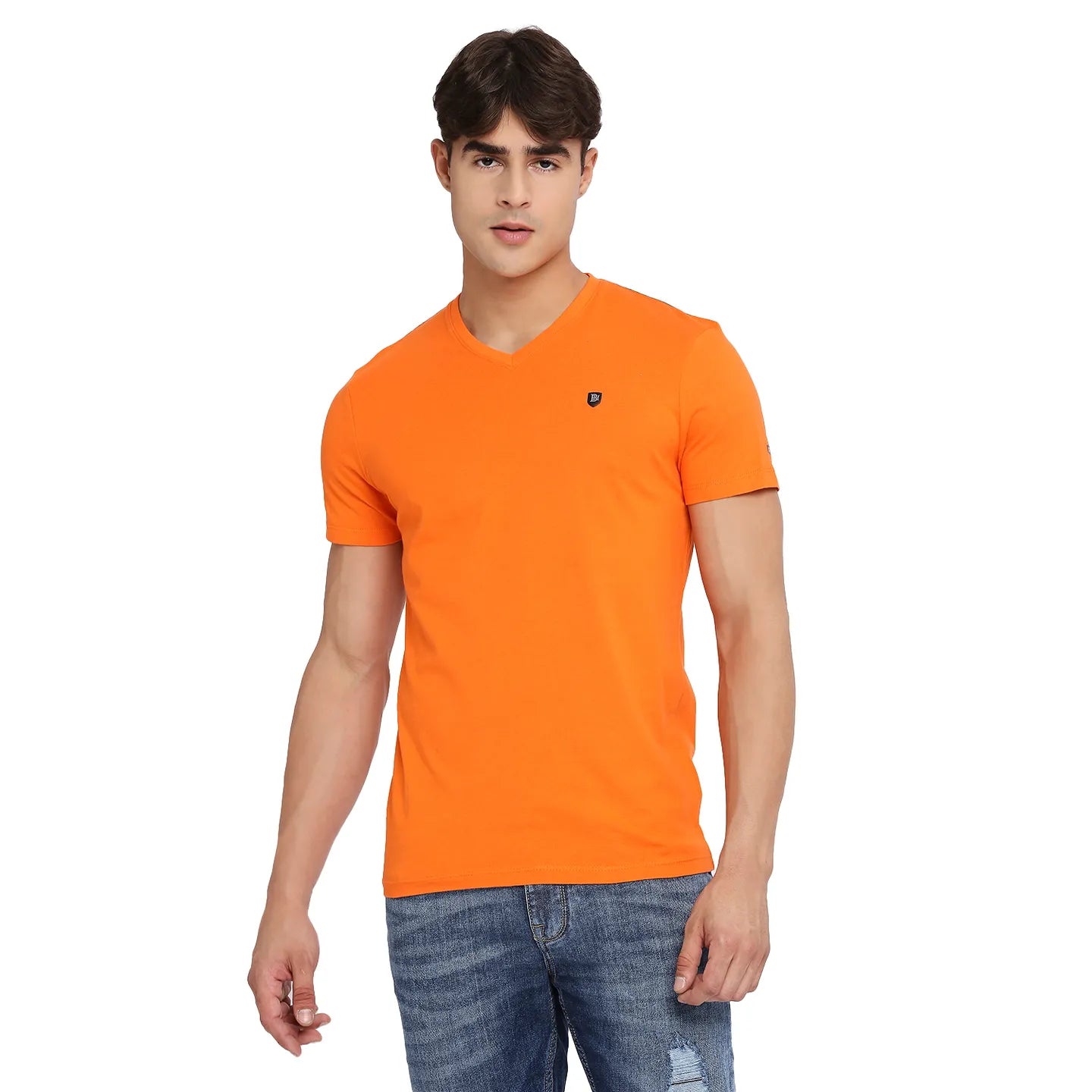 White Regular Fit Men's Short Sleeves T-Shirt by Being Human Clothing