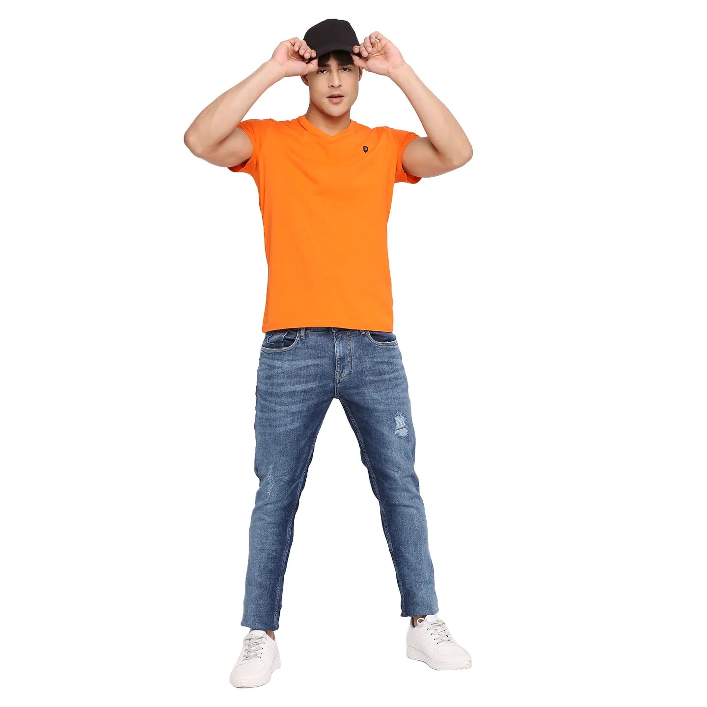 White Regular Fit Men's Short Sleeves T-Shirt by Being Human Clothing