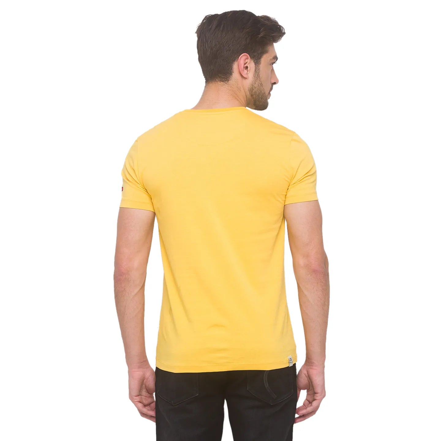 Yellow Regular Fit Men's Short Sleeves T-Shirt by Being Human Clothing