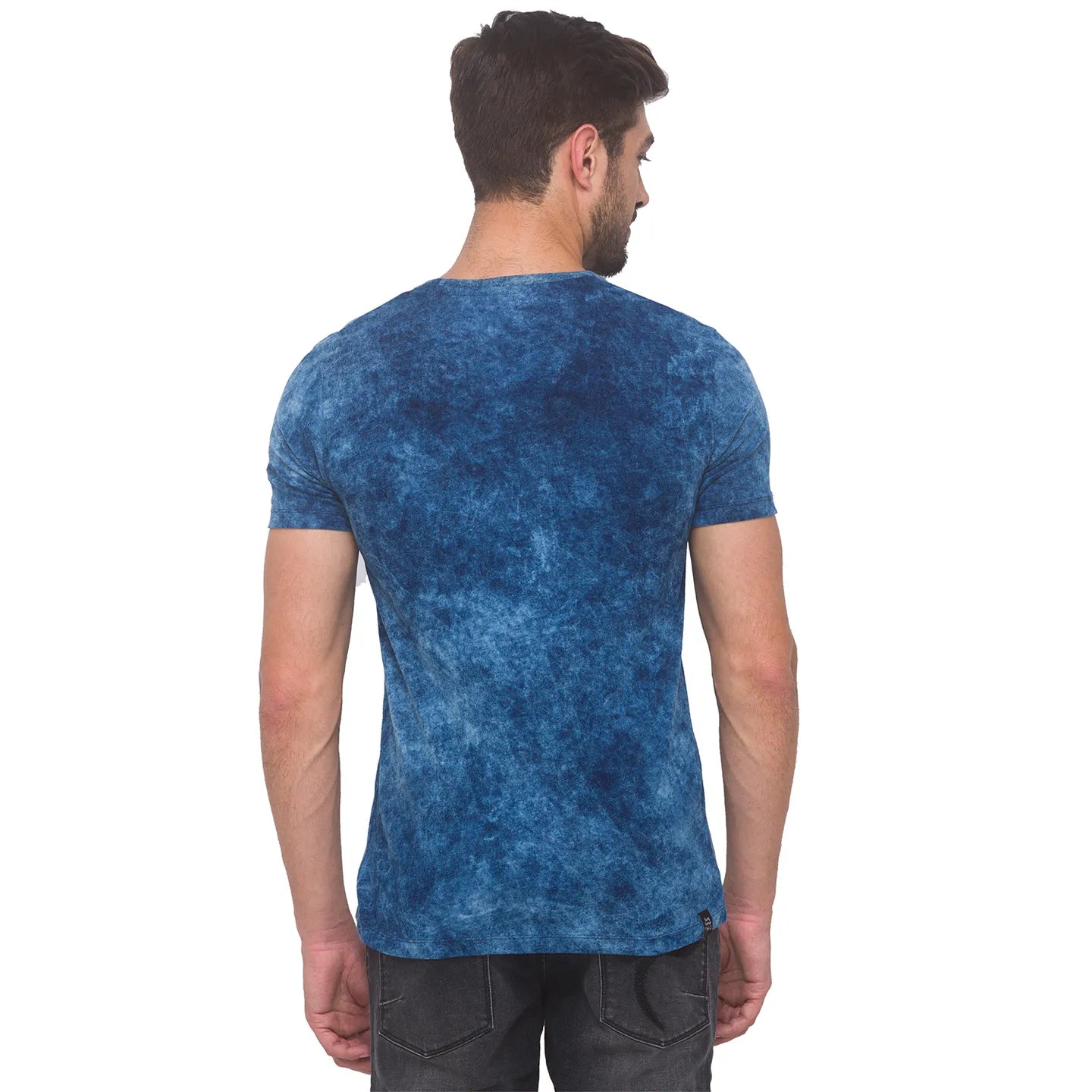 Navy Slim Fit Round Neck Men's T-Shirt by Being Human Clothing