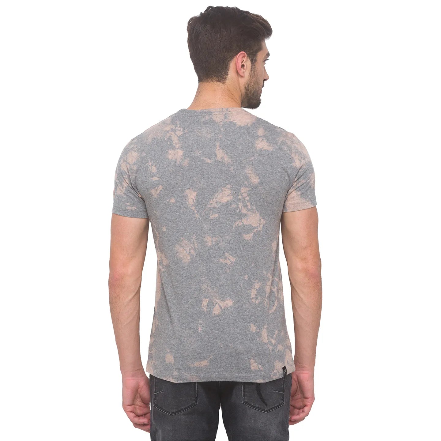 Being Human Clothing Men Slim Fit Crew Neck T-Shirts-Light Indigo