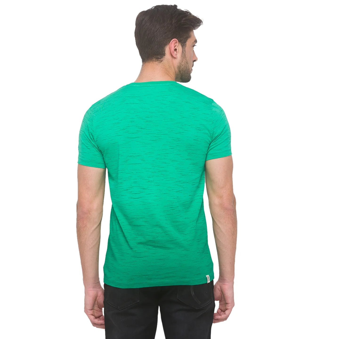 Being Human Clothing Men Slim Fit Crew Neck T-Shirts-Ming Green