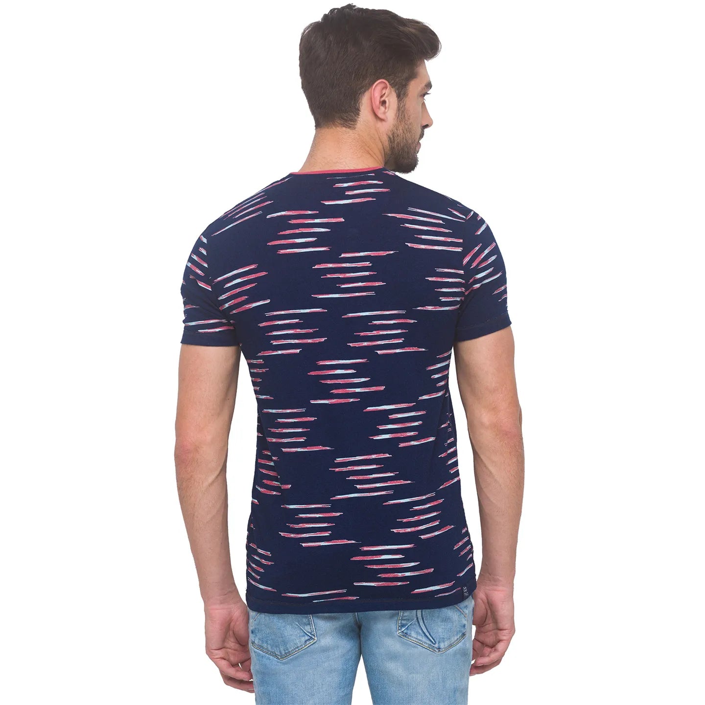 Being Human Clothing Men Slim Fit Crew Neck T-Shirts-Dark Indigo