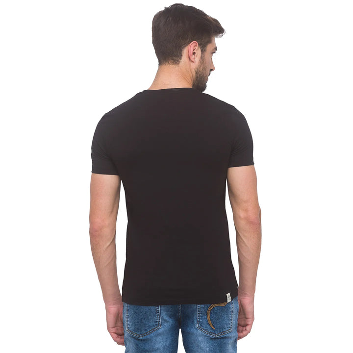 Black Regular Fit Men's Short Sleeves T-Shirt by Being Human Clothing