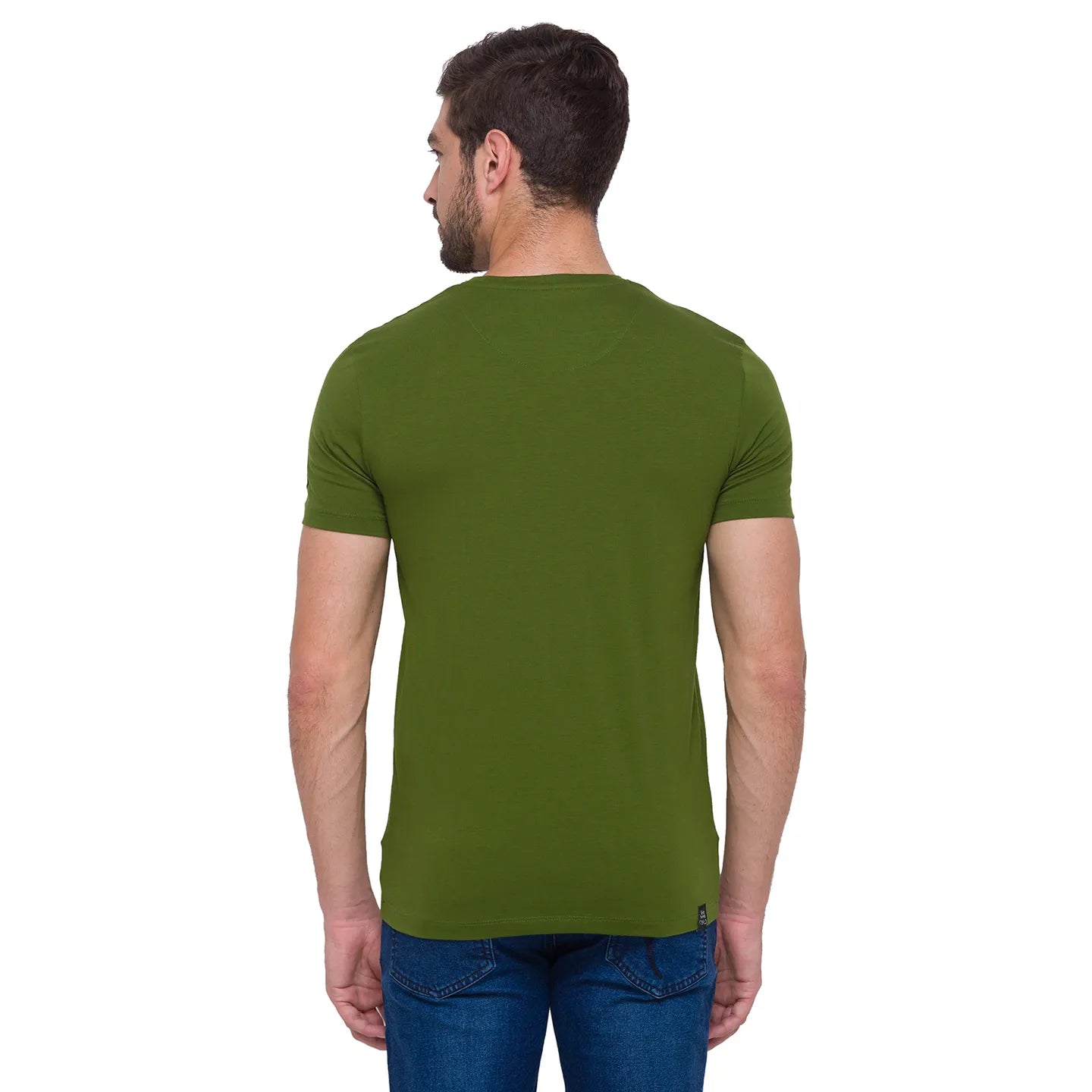 Cactus Green Regular Fit Round Neck Men's T-Shirt by Being Human Clothing