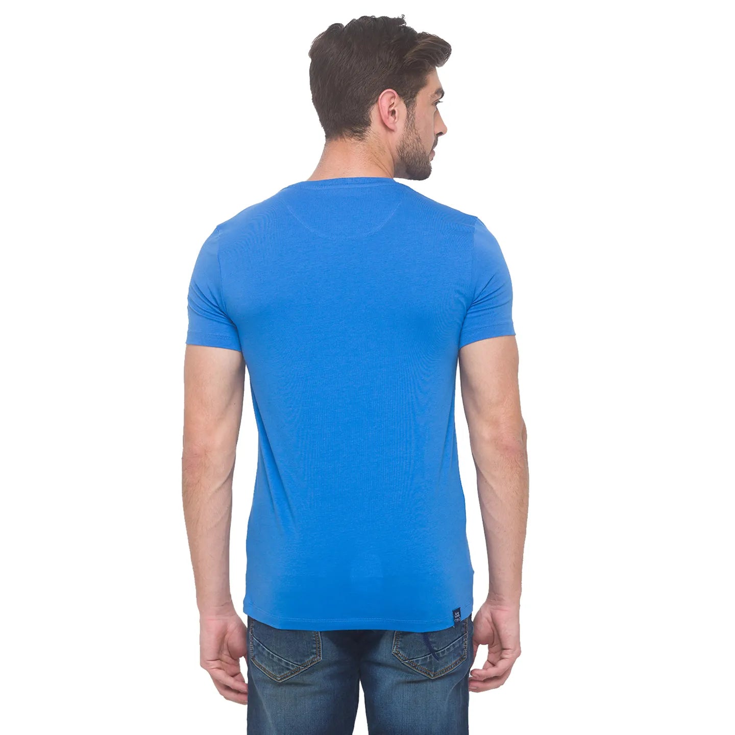 Being Human Clothing Men Regular Fit Crew Neck T-Shirts-Blue