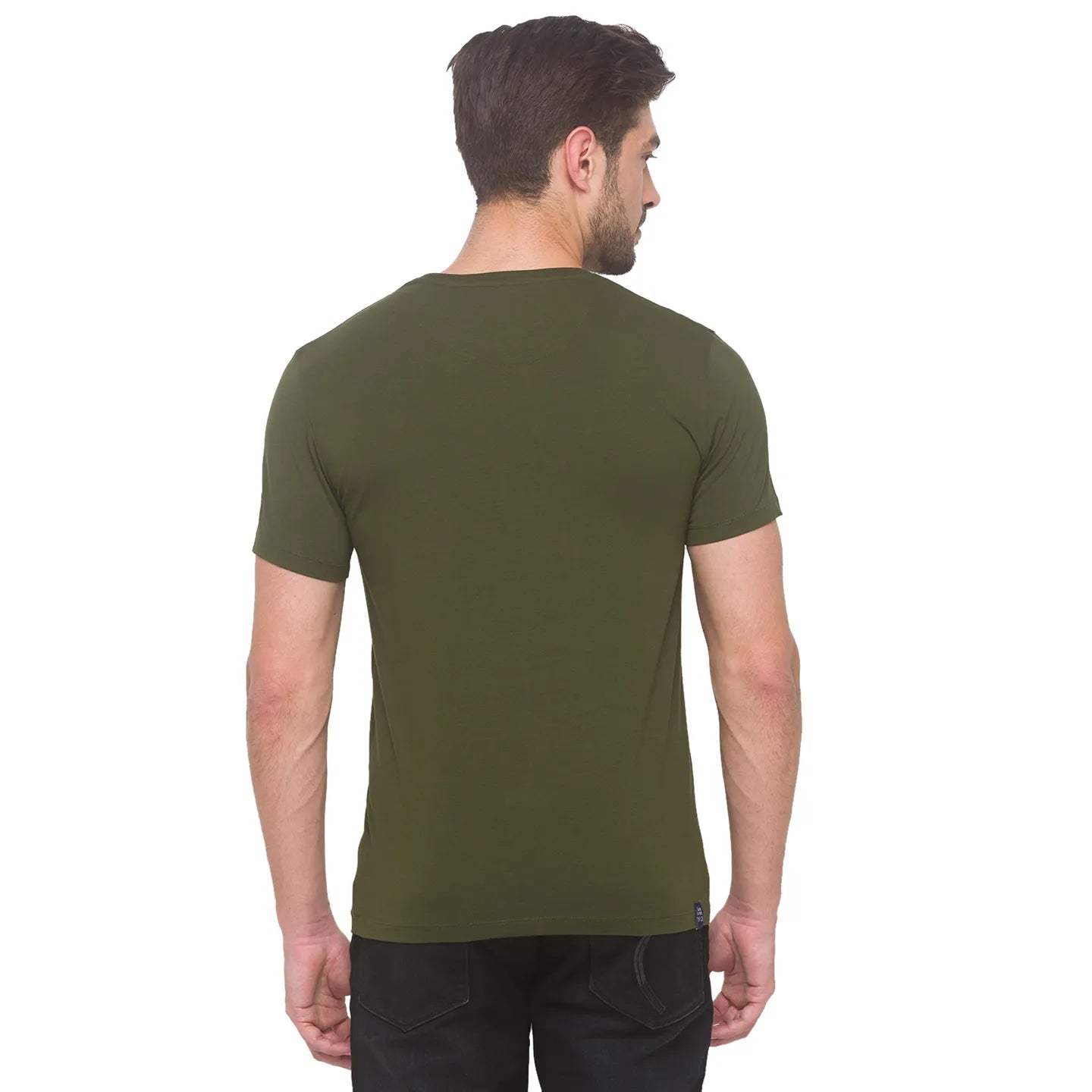 Forest Green Regular Fit Round Neck Mens' T-Shirt by Being Human Clothing