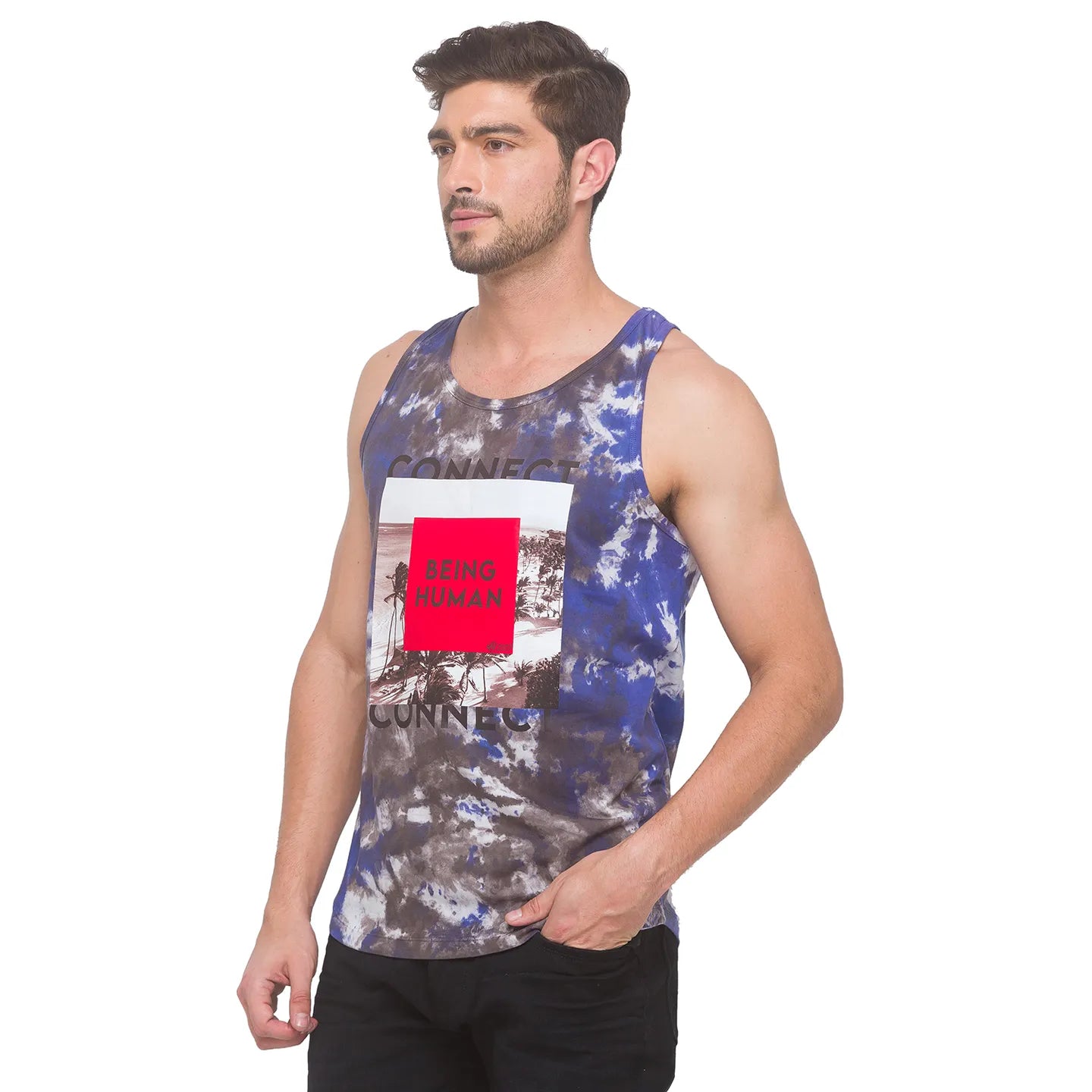 Being Human Clothing Men Regular Fit Crew Neck T-Shirts-Navy