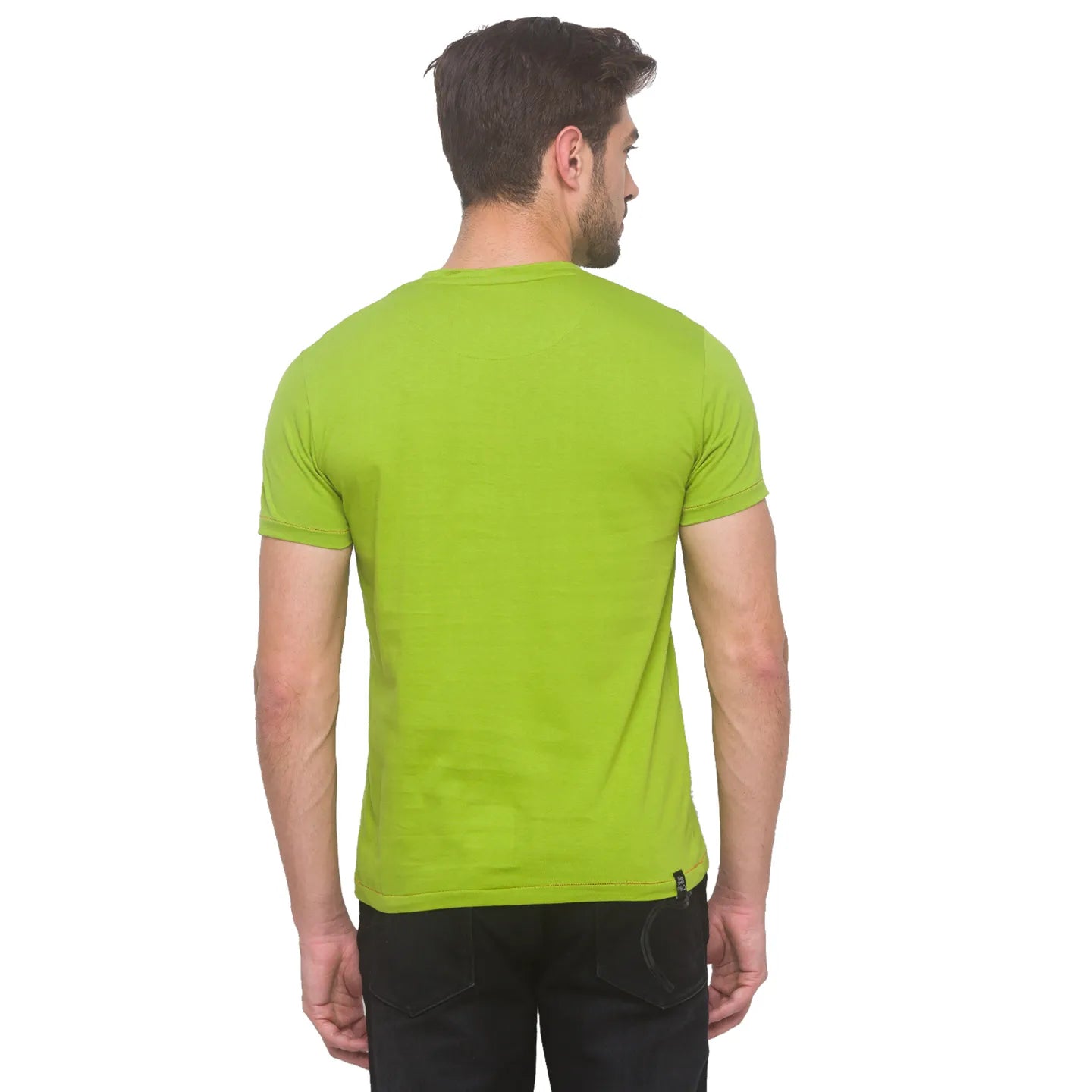 Being Human Clothing Men Regular Fit Crew Neck T-Shirts-Bean Green