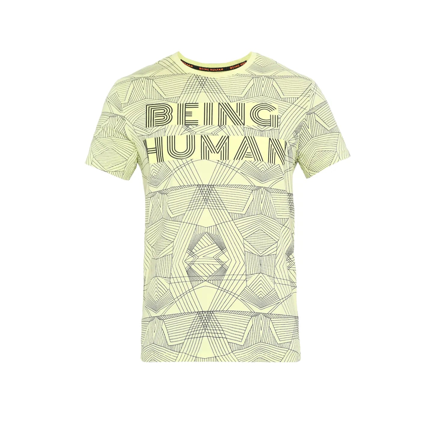 Being Human Clothing Men Regular T-Shirts-Wax Yellow