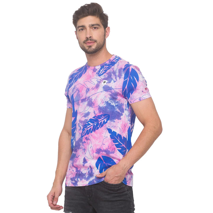 Pink Slim Fit Men's Short Sleeves T-Shirt by Being Human Clothing