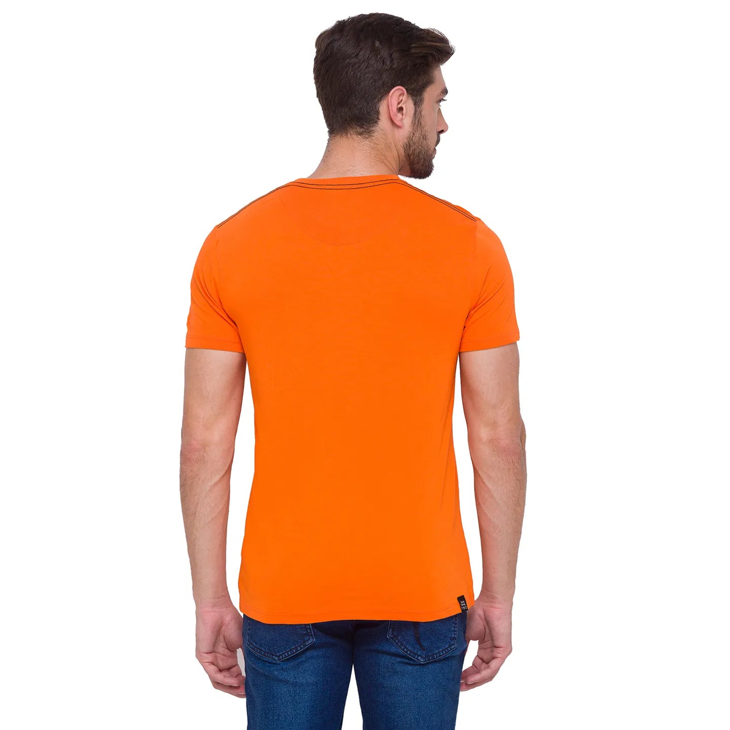 Being Human Clothing Men Regular Fit Crew Neck T-Shirts-Orange