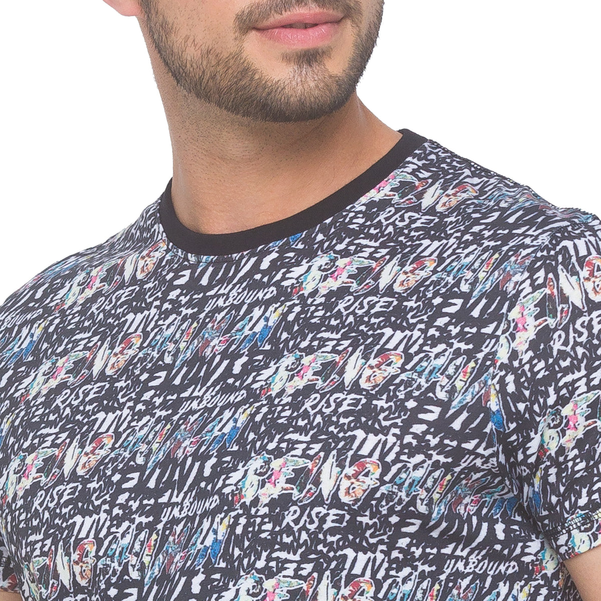 All Over Printed Round Neck Men's T-shirt