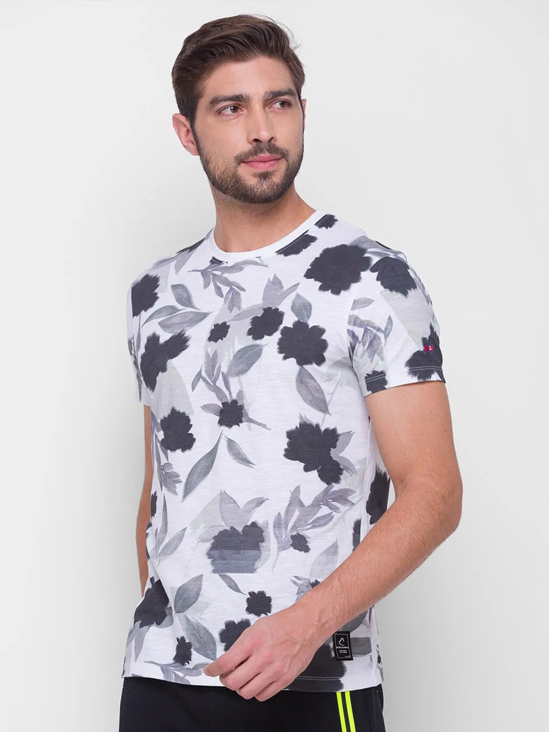 White Regular Fit Men's Short Sleeves T-Shirt by Being Human Clothing