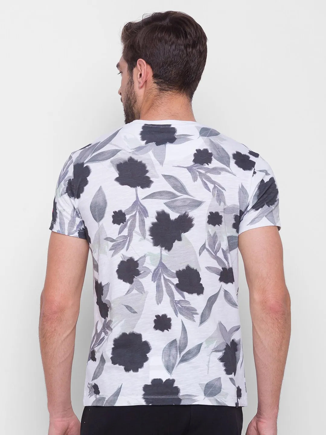 White Regular Fit Men's Short Sleeves T-Shirt by Being Human Clothing