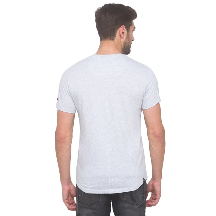 Grey Regular Fit Men's Short Sleeves T-Shirt by Being Human Clothing