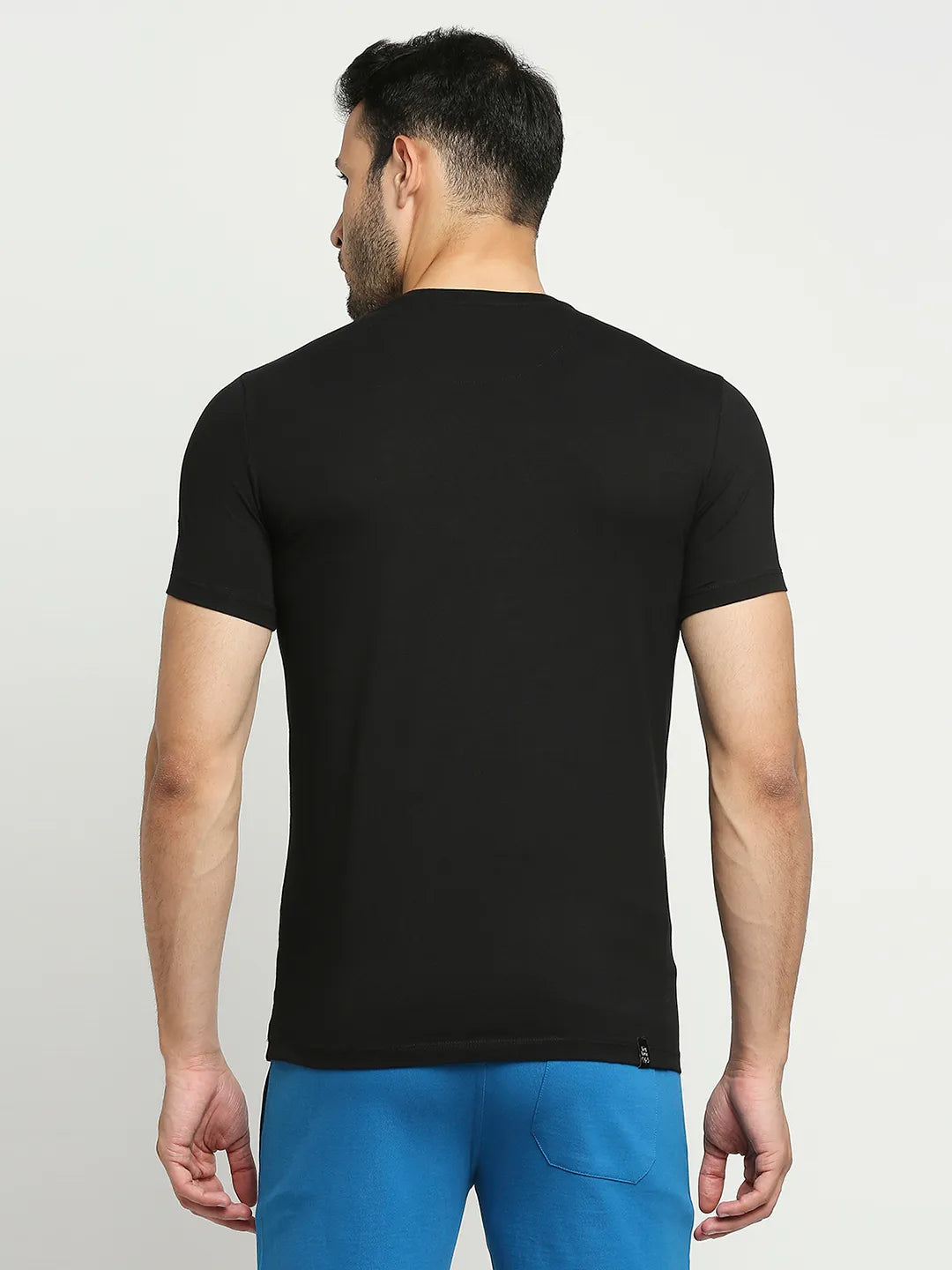 Being Human Clothing Men Regular Fit Crew Neck T-Shirts-Black